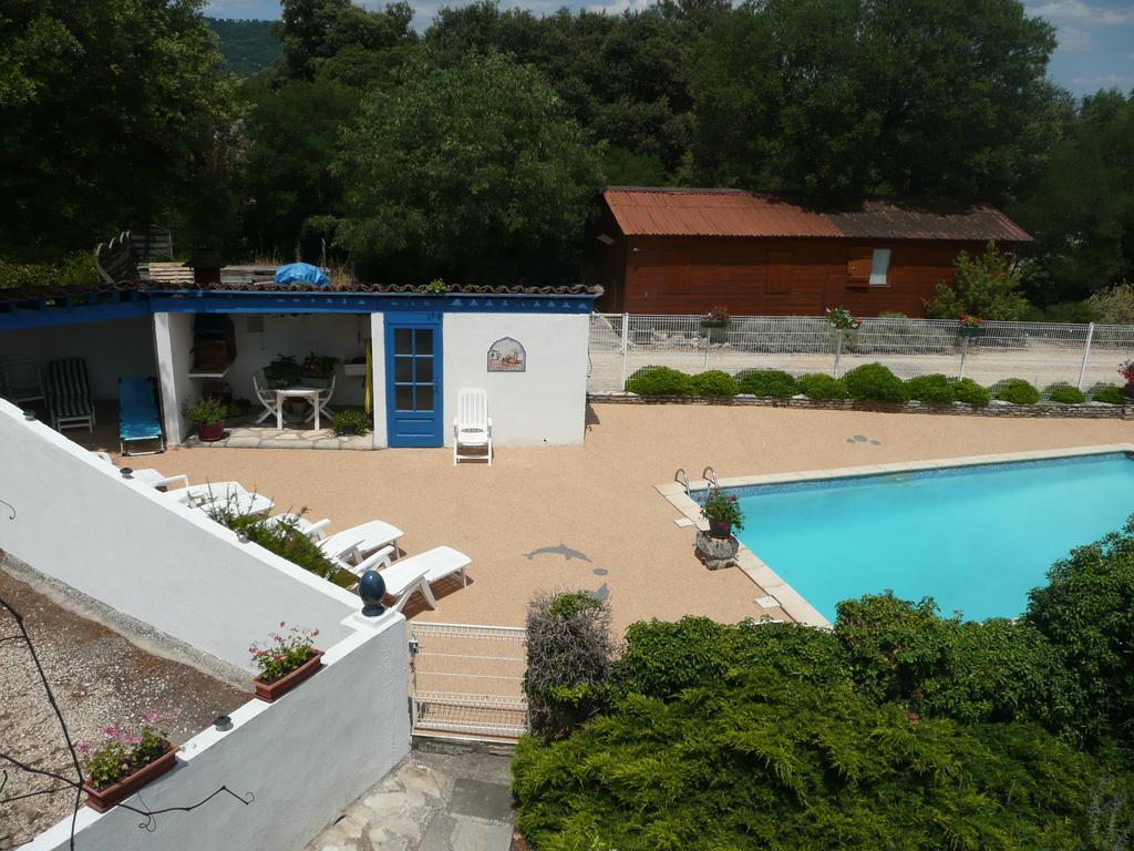 Gites De Plos Appart Chalet Piscine Spa Anduze Exterior foto