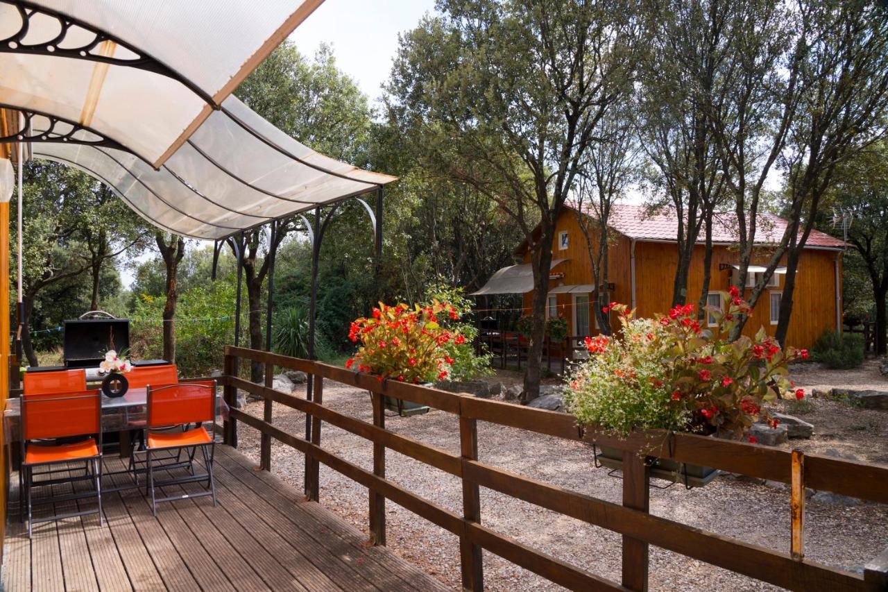 Gites De Plos Appart Chalet Piscine Spa Anduze Exterior foto