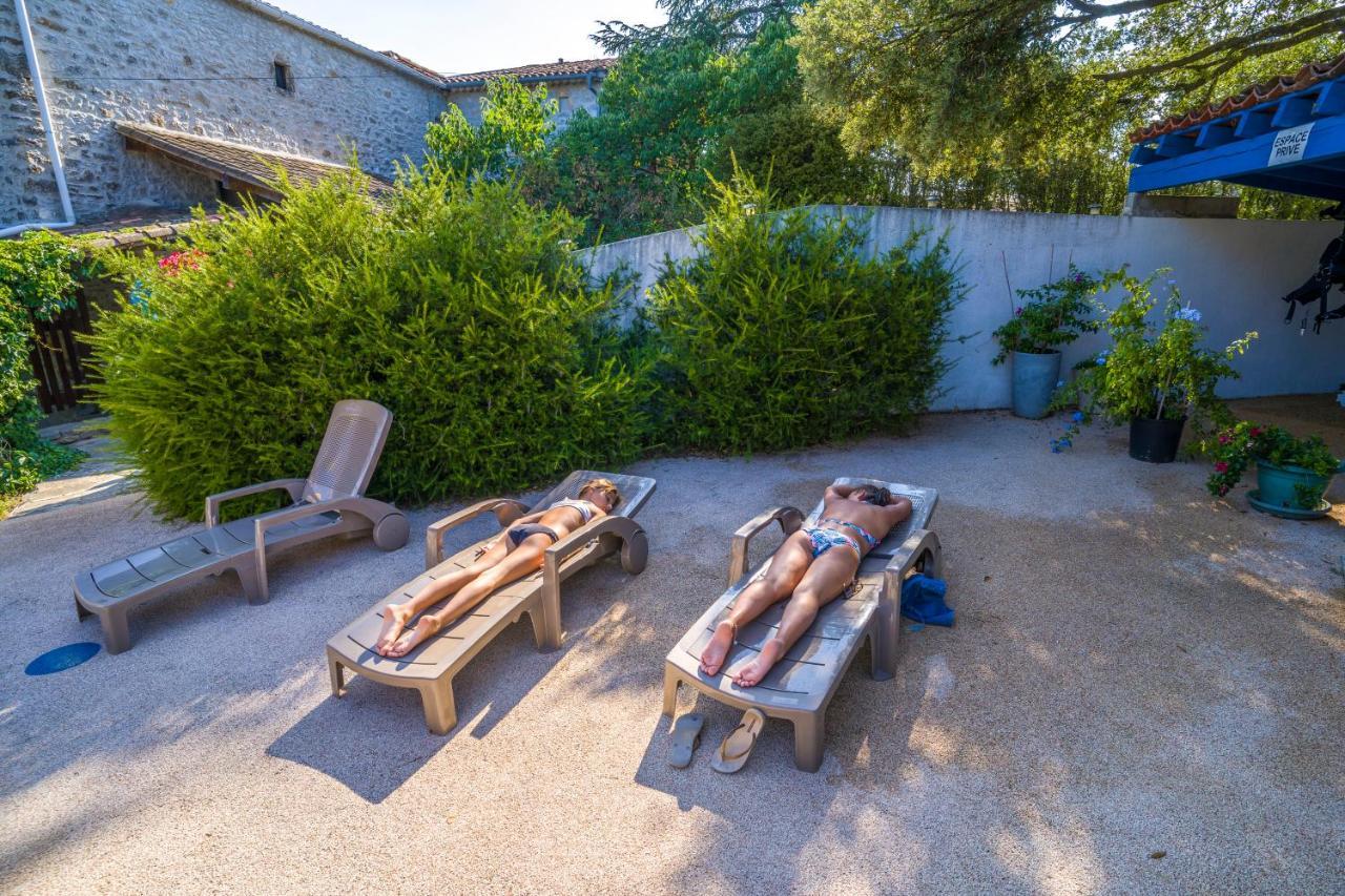 Gites De Plos Appart Chalet Piscine Spa Anduze Exterior foto