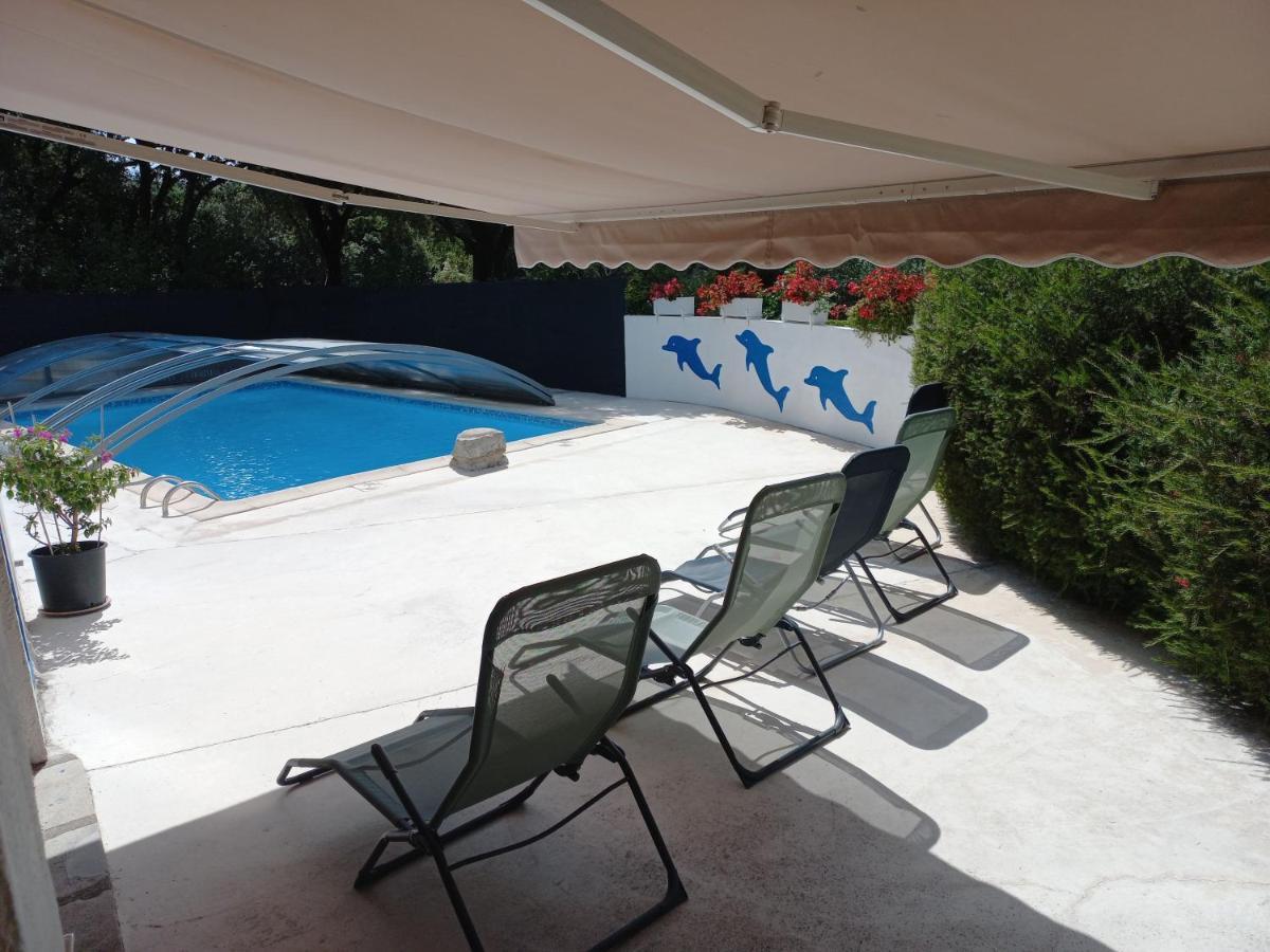 Gites De Plos Appart Chalet Piscine Spa Anduze Exterior foto