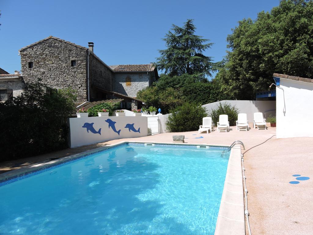 Gites De Plos Appart Chalet Piscine Spa Anduze Exterior foto